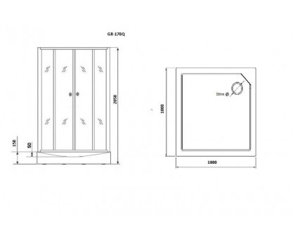 Душевая кабина Grossman GR170QR Classic 100х100 см