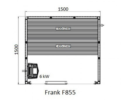 Финская сауна Frank F855 150х150 см