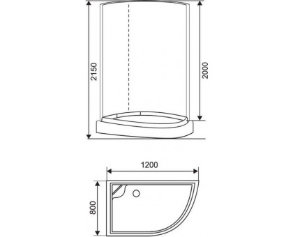 Душевая кабина Arcus S-08 L 120х80 см, левая