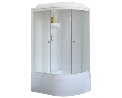 Душевая кабина Royal Bath RB 8120BK6-WC 120х80 см, с матовыми стеклами, левосторонняя