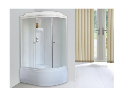 Душевая кабина Royal Bath RB 8120BK6-WC 120х80 см, с матовыми стеклами, левосторонняя