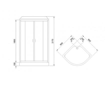 Душевая кабина Royal Bath RB 90HK6-BT-CH 90х90 см, с прозрачными стеклами