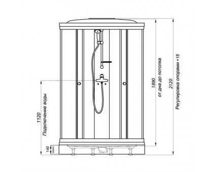 Душевая кабина Triton Стандарт-А3 ДН4 90х90 с узором