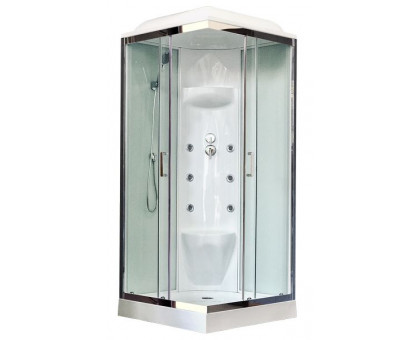 Душевая кабина Royal Bath RB 80HP7-WT-CH 80х80 см, с прозрачными стеклами