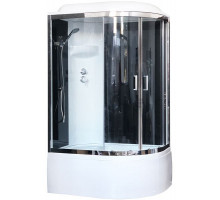 Душевая кабина Royal Bath RB 8120BK6-BT-CH 120х80 см, с прозрачными стеклами, левосторонняя