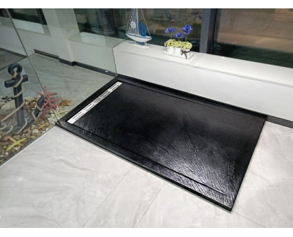 Душевой поддон WeltWasser WW TRS 14080 STONE-BL 140х80 см черный с сифоном