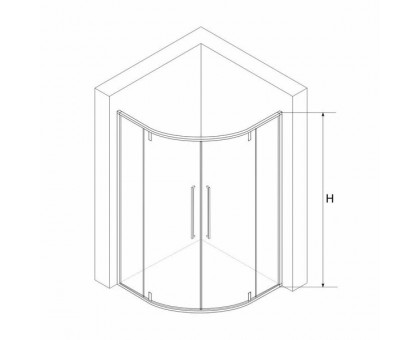 Душевой уголок RGW SV-53B 80x80, прозрачное стекло