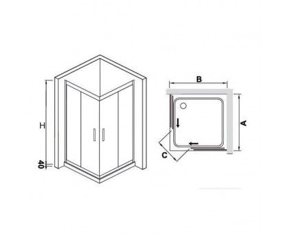 Душевой уголок RGW HO-312 (RGW HO-31 + Z-42) 130x130, прозрачное стекло