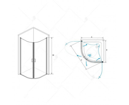 Душевой уголок RGW LE-54 80x80, прозрачное стекло