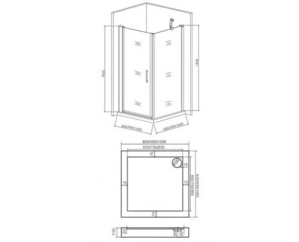 Душевое ограждение Good Door PANDORA CR-80-C-CH