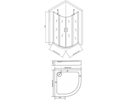 Душевое ограждение Good Door PANDORA R-80-C-CH