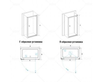 Душевой уголок RGW PA-43 (PA-05 + Z-12) 80x90, прозрачное стекло