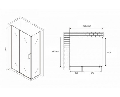 Душевой уголок ABBER Sonnenstrand AG04110BS-S70B