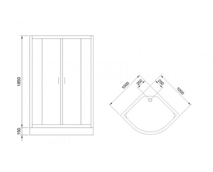 Душевой уголок Royal Bath RB 100HK-T 100х100 см, с прозрачными стеклами