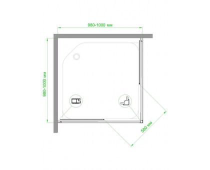 Душевой уголок Royal Bath RB HPD-C-CH 100х100 см, с матовыми стеклами