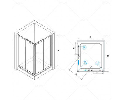 Душевой уголок RGW CL-42 90x120, прозрачное стекло