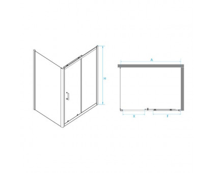 Душевой уголок RGW PA-74 (PA-14 + Z-050-2) 180x120, прозрачное стекло