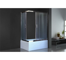 Душевой уголок Royal Bath RB 8100BP-C-CH 100х80 см, с матовыми стеклами, правосторонний