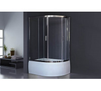 Душевой уголок Royal Bath RB 8120BK-T-CH 120х80 см, с прозрачными стеклами, левосторонний