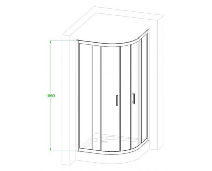 Душевой уголок Royal Bath RB HKD-T-CH 100х100 см, с прозрачными стеклами