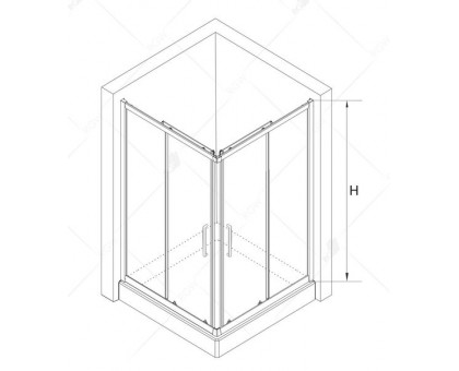 Душевой уголок RGW CL-34 80х80, прозрачное стекло