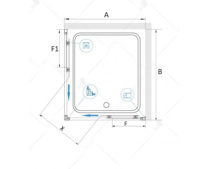 Душевой уголок RGW CL-34 100х100, прозрачное стекло